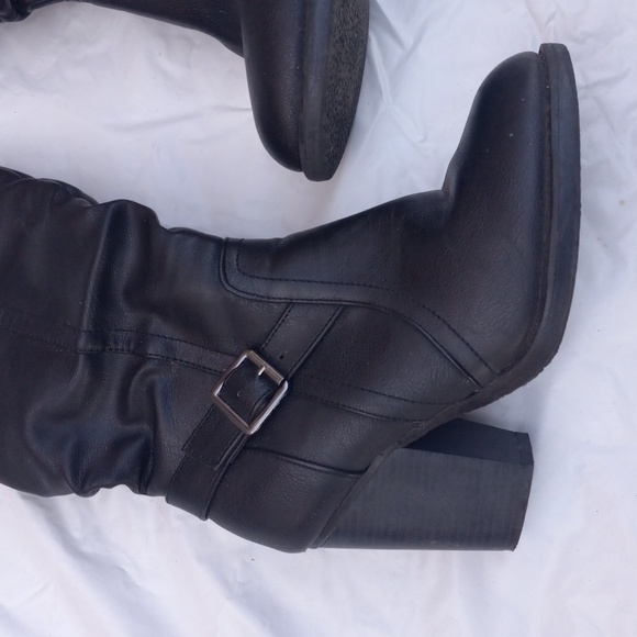 Rue 21 ETC Women's Black Mid Calf Boots Size S 6/7 - Picture 2 of 12